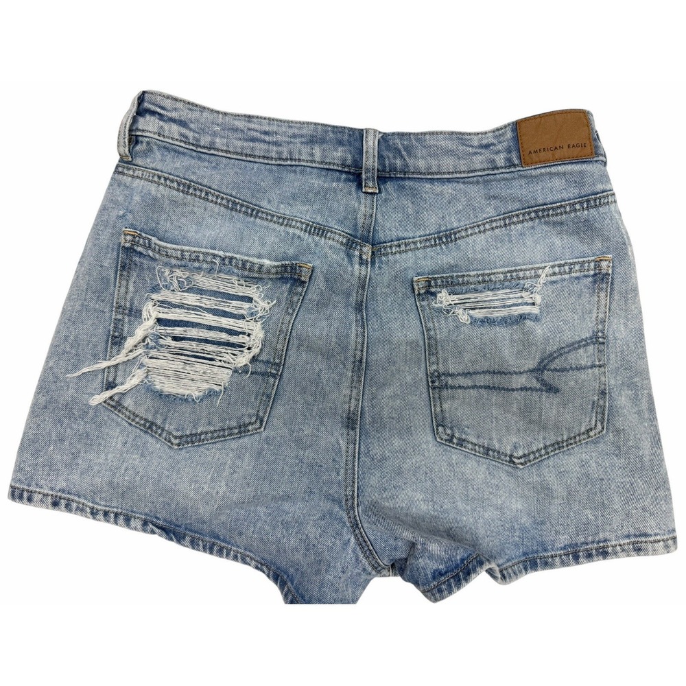 LADIES AMERICAN EAGLE COMFORT STRETCH WAISTBAND DISTRESSSED JEAN SHORTS   SIZE 6 - Picture 13 of 15